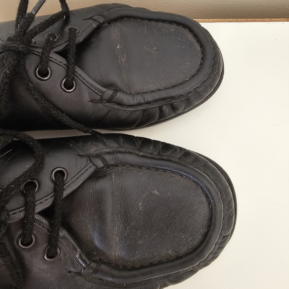 SAS Black Leather Lace-Up Shoes Size 8 Hand Sewn Siesta Comfort Loafer - Picture 6 of 6